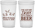 Custom Wedding 22 oz Translucent Cups - Dear Beer | 372