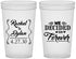 Custom Wedding 22 oz Translucent Cups - We Decided On Forever | 386