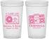 Custom Wedding 22 oz Translucent Cups - Class Love Cassette Tape | 389