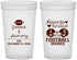 Custom Wedding 22 oz Translucent Cups - Hearts United Football | 395