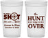 Custom Wedding 22 oz Translucent Cups - The Hunt Is Over | 400