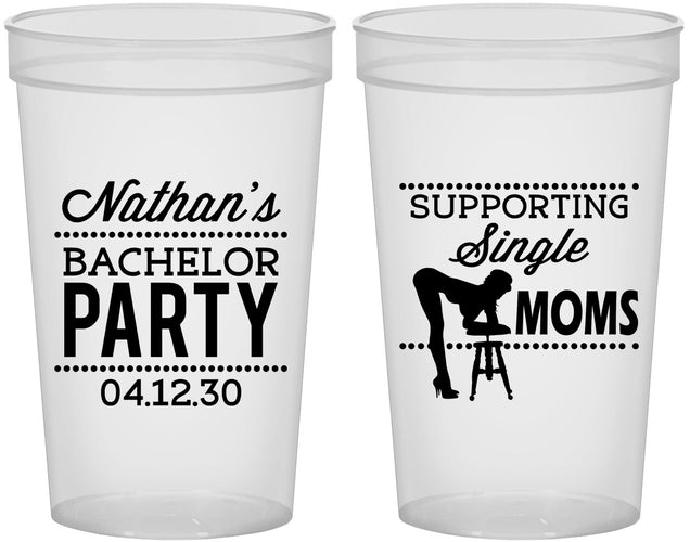 Custom Bachelor Party 22 oz Translucent Cups - Strip Club | 40006