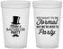 Custom Bachelor Party 22 oz Translucent Cups - Formal | 40007