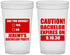 Custom Bachelor Party 22 oz Translucent Cups - Caution Expires On | 40012