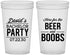 Custom Bachelor Party 22 oz Translucent Cups - Beer And Boobs | 40027