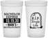 Custom Bachelor Party 22 oz Translucent Cups - Rip Single Life | 40028