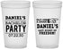 Custom Bachelor Party 22 oz Translucent Cups - Last Night Of Freedom | 40029