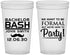 Custom Bachelor Party 22 oz Translucent Cups - Formal | 40030