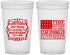 Custom Bachelor Party 22 oz Translucent Cups - Star Spangled Hammered | 40032