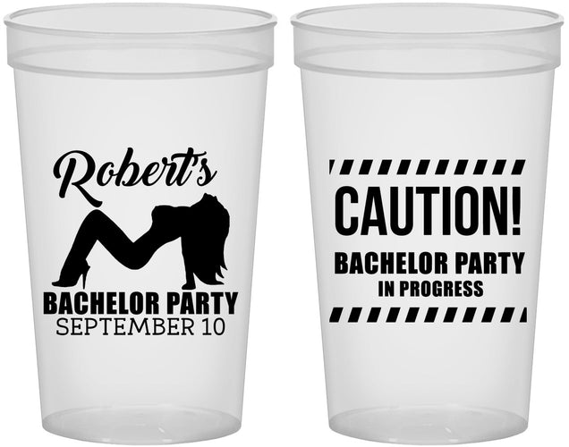 Custom Bachelor Party 22 oz Translucent Cups - Strip Club | 40037