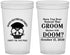 Custom Bachelor Party 22 oz Translucent Cups - Groom Doom Skull | 40041