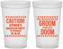 Custom Bachelor Party 22 oz Translucent Cups - Groom Rhymes Doom | 40042