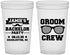 Custom Bachelor Party 22 oz Translucent Cups - Groom Crew | 40047