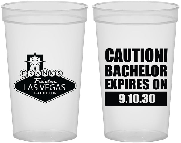 Custom Bachelor Party 22 oz Translucent Cups - Las Vegas | 40056