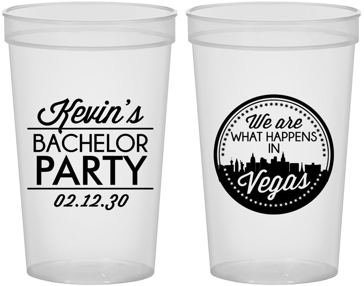 Custom Bachelor Party 22 oz Translucent Cups - Last Vegas | 40060