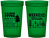 Custom Bachelor Party 22 oz Translucent Cups - Camping | 40065