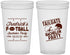 Custom Bachelor Party 22 oz Translucent Cups - Football | 40067