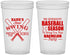 Custom Bachelor Party 22 oz Translucent Cups - Baseball | 40075