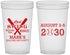 Custom Bachelor Party 22 oz Translucent Cups - Baseball | 40086