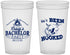 Custom Bachelor Party 22 oz Translucent Cups - Fishing Hooked | 40096