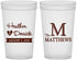 Custom Wedding 22 oz Translucent Cups - Monogram | 402
