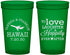 Custom Wedding 22 oz Translucent Cups - Love Laughter Happily | 404