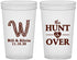 Custom Wedding 22 oz Translucent Cups - Monogram Hunt Is Over | 406