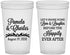 Custom Wedding 22 oz Translucent Cups - Love Laughter Happily | 409