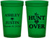 Custom Wedding 22 oz Translucent Cups - The Hunt Is Over | 422