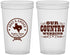 Custom Wedding 22 oz Translucent Cups - Country Texas | 424