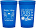 Custom Wedding 22 oz Translucent Cups - Vows Are Done Enjoy Sun | 428