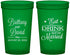 Custom Wedding 22 oz Translucent Cups - Eat Drink Be Married | 430