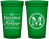 Custom Wedding 22 oz Translucent Cups - Monogram | 435