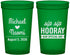 Custom Wedding 22 oz Translucent Cups - Sip Sip Hooray | 437