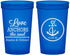 Custom Wedding 22 oz Translucent Cups - Love Anchors The Soul | 440