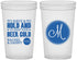 Custom Wedding 22 oz Translucent Cups - Monogrammed | 450