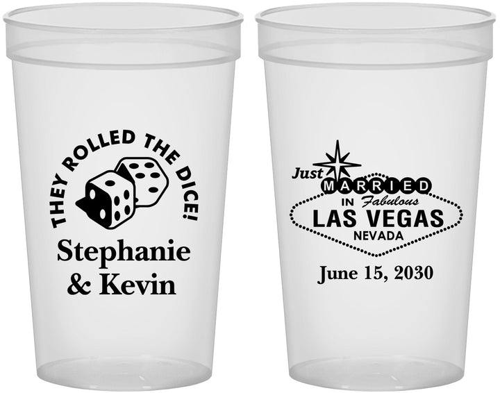 Custom Wedding 22 oz Translucent Cups - Las Vegas | 455