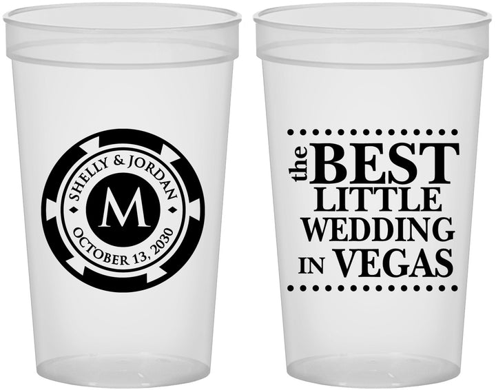 Custom Wedding 22 oz Translucent Cups - Las Vegas | 457