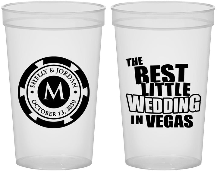 Custom Wedding 22 oz Translucent Cups - Las Vegas | 458