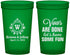 Custom Wedding 22 oz Translucent Cups - Monogrammed | 462