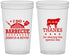 Custom Wedding 22 oz Translucent Cups - I Do Barbecue Bbq | 468