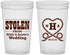 Custom Wedding 22 oz Translucent Cups - Stolen Monogram | 474