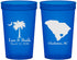 Custom Wedding 22 oz Translucent Cups - Palmetto Tree | 476