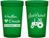 Custom Wedding 22 oz Translucent Cups - Just Hitched Tractor | 482