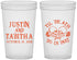 Custom Wedding 22 oz Translucent Cups - Til Death Do Us Part | 485