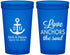 Custom Wedding 22 oz Translucent Cups - Love Anchors The Soul | 494