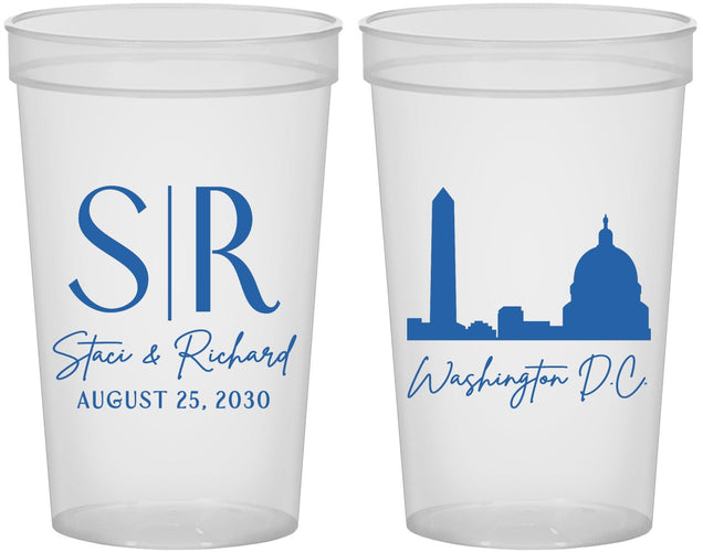 Custom Wedding 22 oz Translucent Cups - Washington Dc | 500