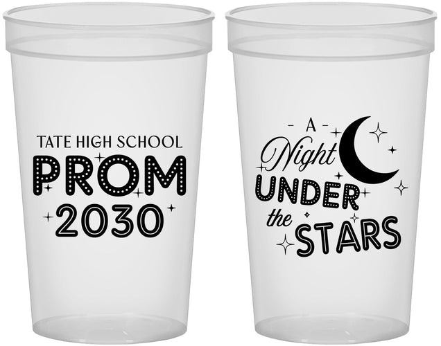 Custom Prom 22 oz Translucent Cups - A Night Under The Stars | 50004