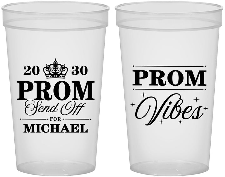 Custom Prom 22 oz Translucent Cups - Send Off | 50005
