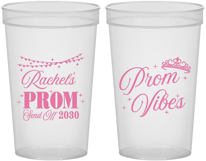 Custom Prom 22 oz Translucent Cups - Send Off | 50007